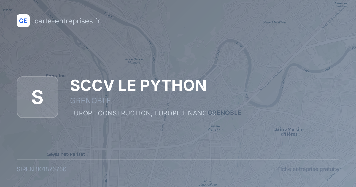 SCCV LE PYTHON — 801876756 — fiche entreprise