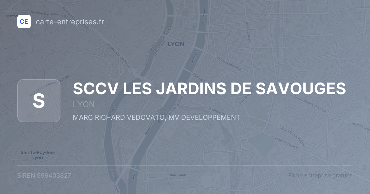 SCCV LES JARDINS DE SAVOUGES — 999403827 — fiche entreprise