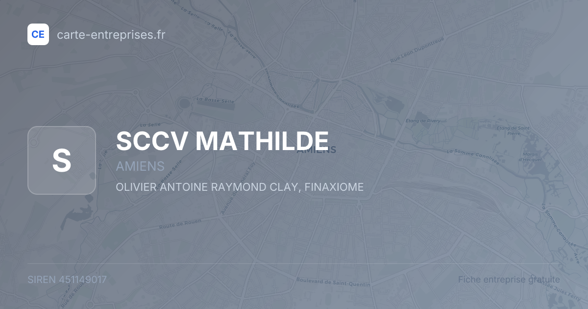 SCCV MATHILDE — 451149017 — fiche entreprise