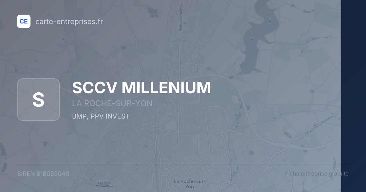 SCCV MILLENIUM — 818055048 — fiche entreprise