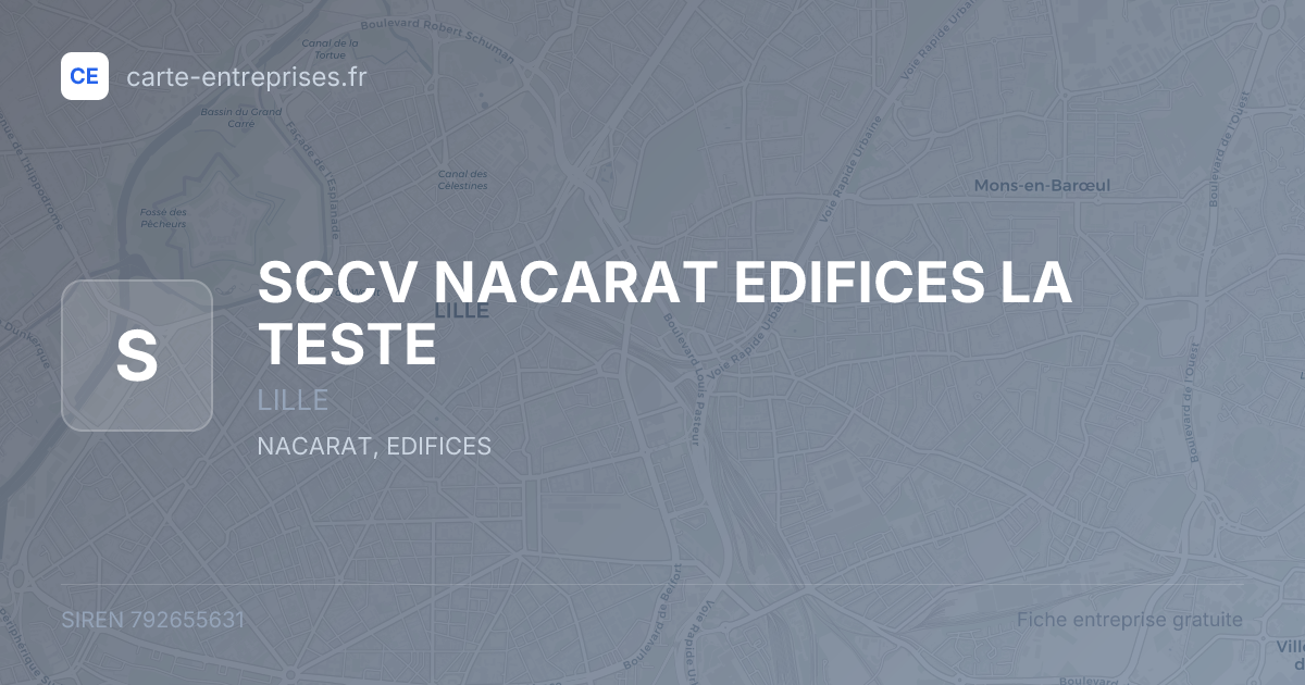 SCCV NACARAT EDIFICES LA TESTE — 792655631 — fiche entreprise