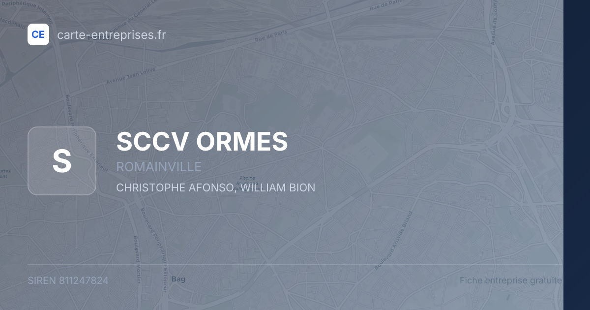 SCCV ORMES — 811247824 — fiche entreprise