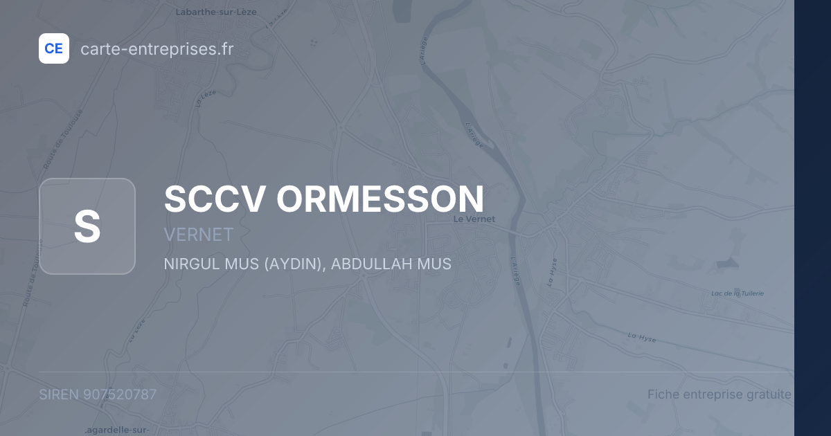 SCCV ORMESSON — 907520787 — fiche entreprise