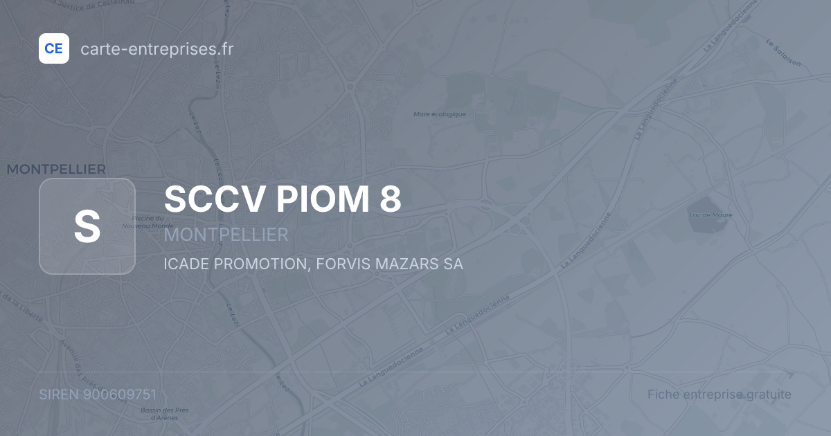 SCCV PIOM 8 — 900609751 — fiche entreprise