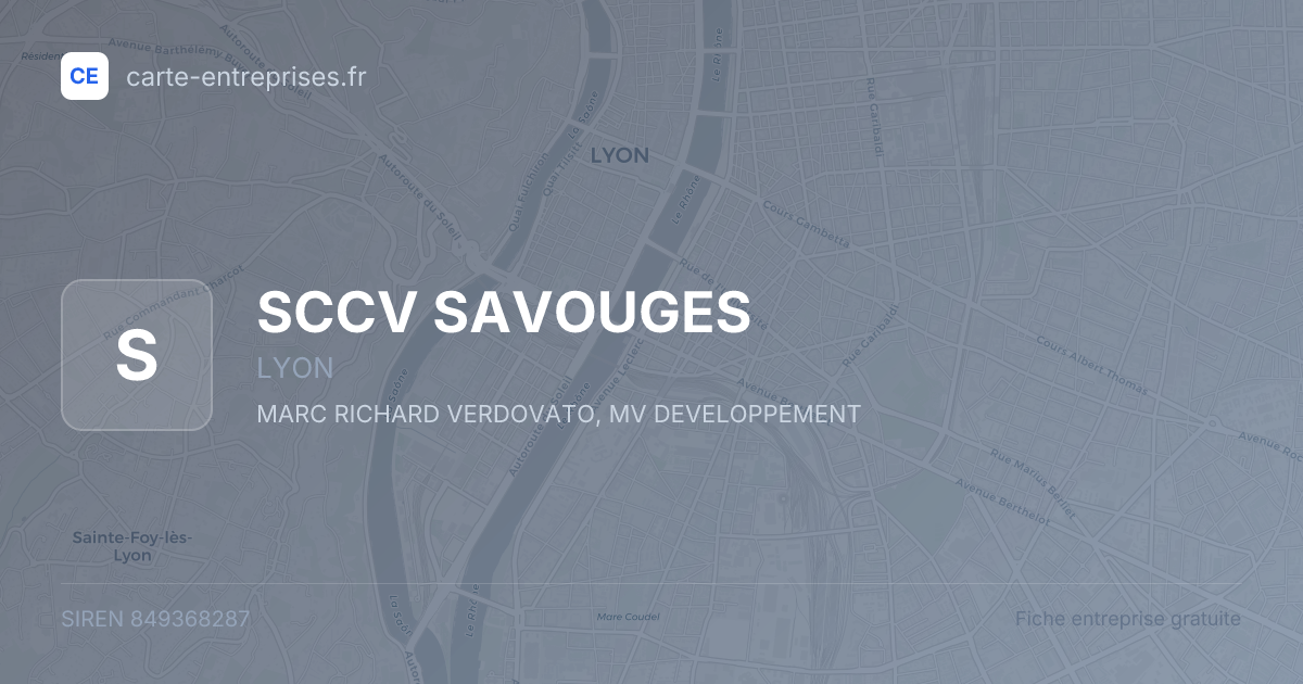 SCCV SAVOUGES — 849368287 — fiche entreprise