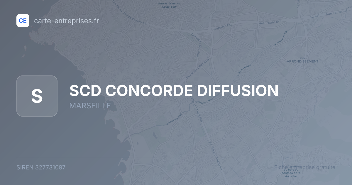 SCD CONCORDE DIFFUSION — 327731097 — fiche entreprise