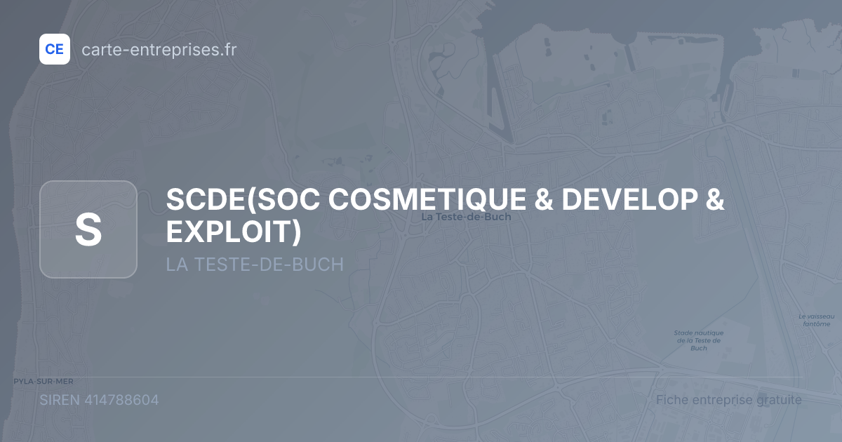 SCDE(SOC COSMETIQUE & DEVELOP & EXPLOIT) — 414788604 — fiche entreprise