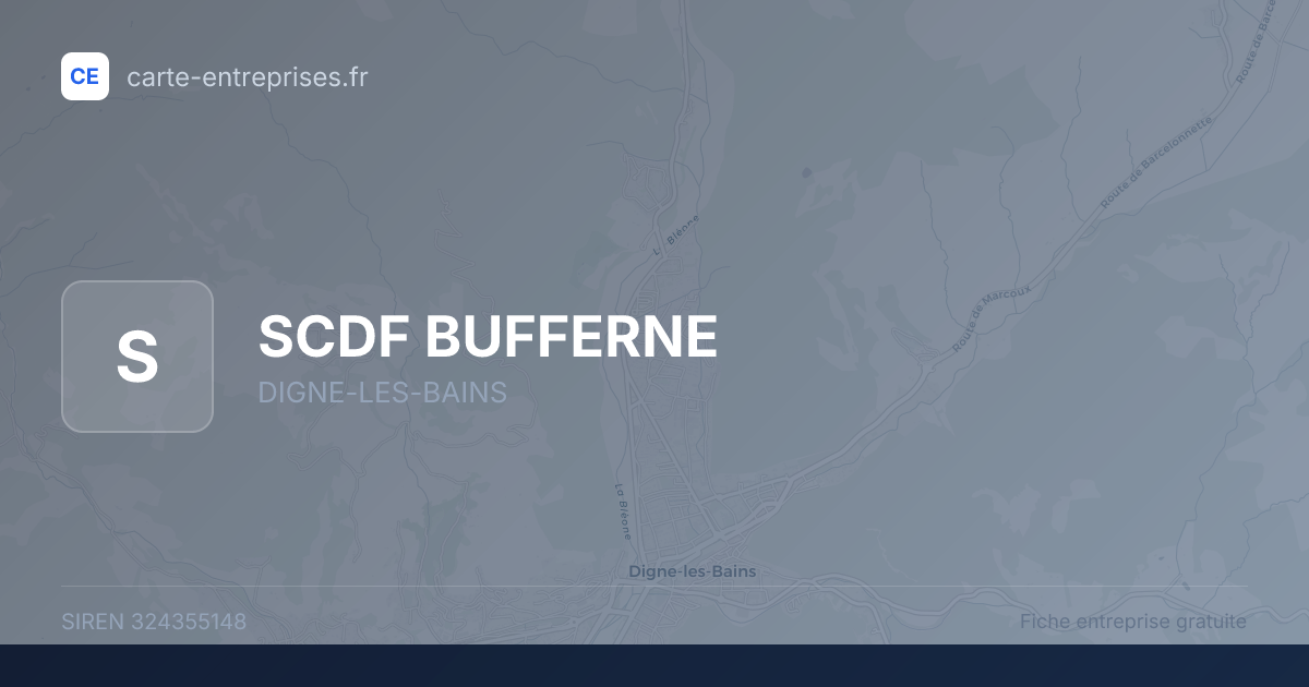 SCDF BUFFERNE — 324355148 — fiche entreprise