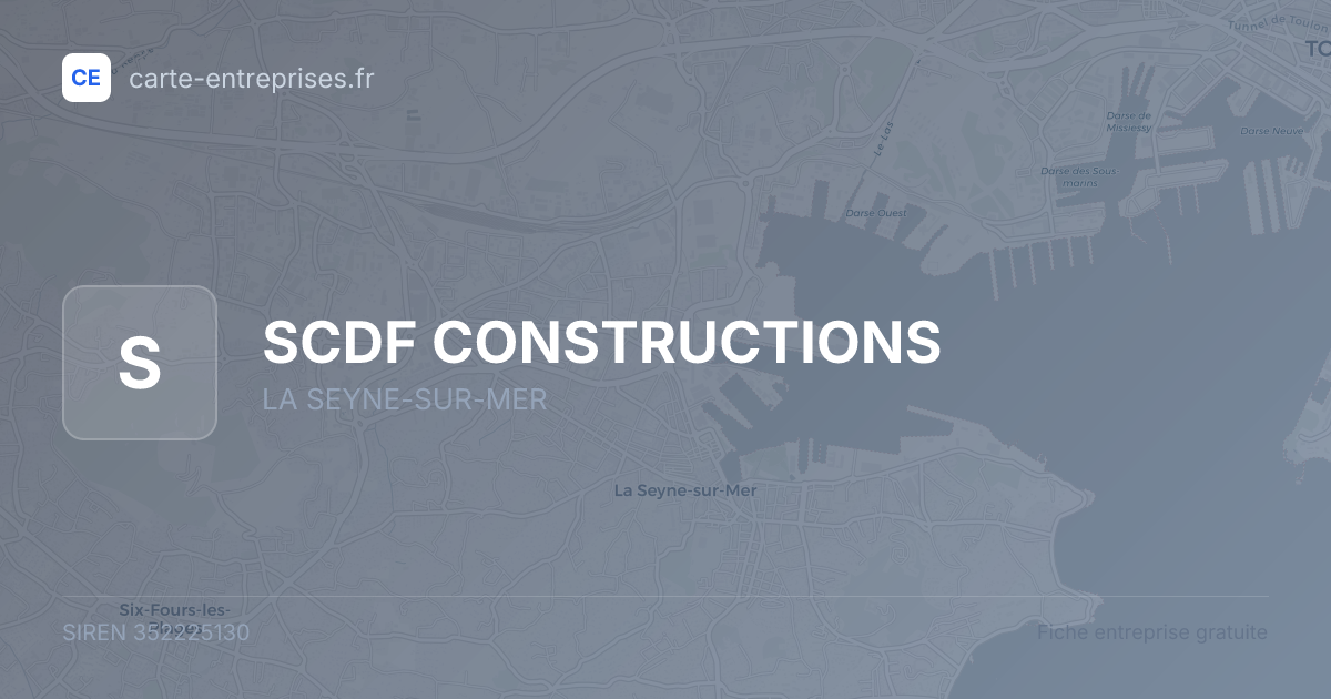 SCDF CONSTRUCTIONS — 352225130 — fiche entreprise