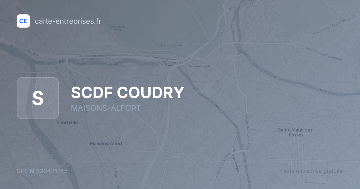 SCDF COUDRY — 320431745 — fiche entreprise
