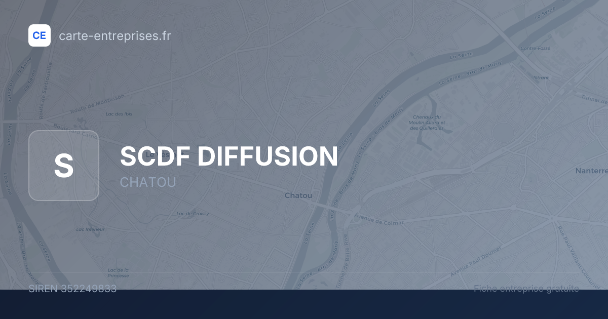 SCDF DIFFUSION — 352249833 — fiche entreprise