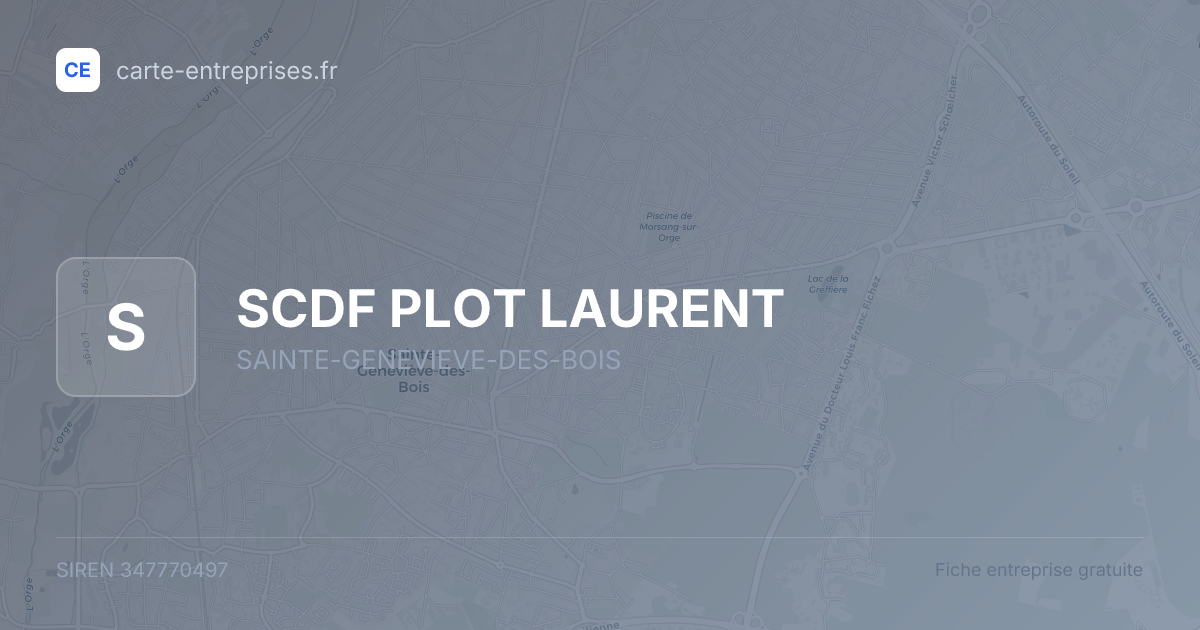 SCDF PLOT LAURENT — 347770497 — fiche entreprise