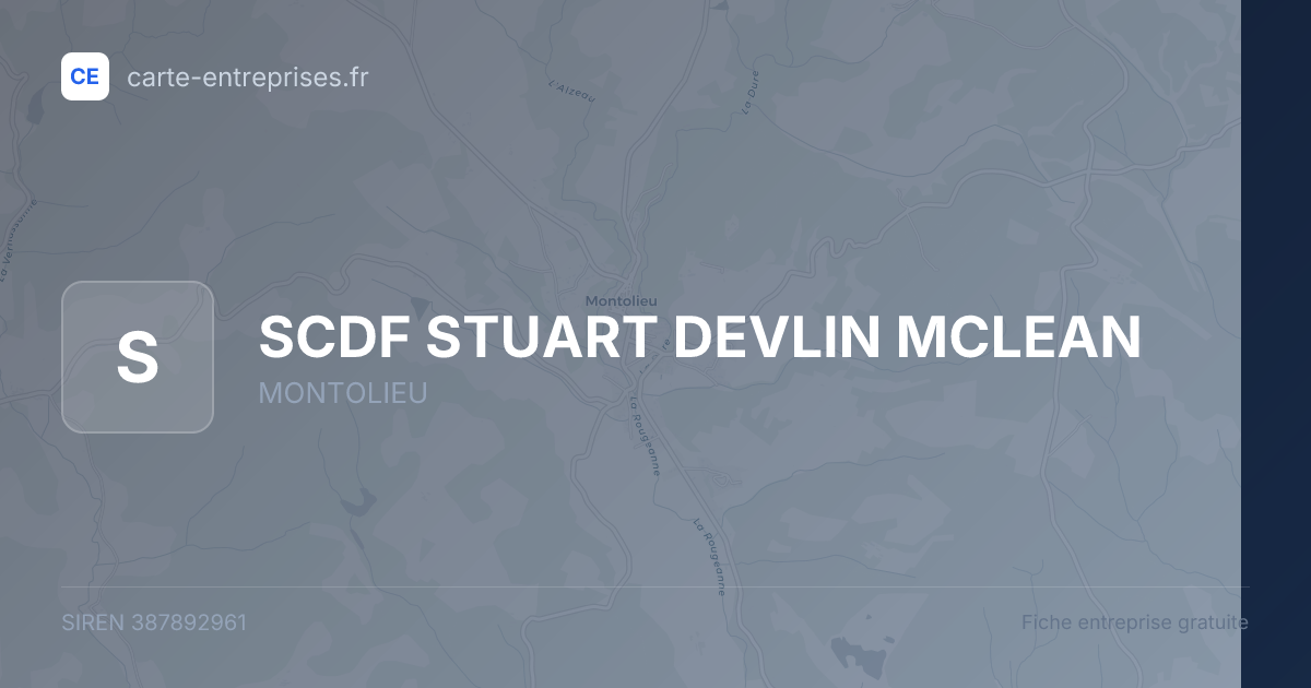 SCDF STUART DEVLIN MCLEAN — 387892961 — fiche entreprise