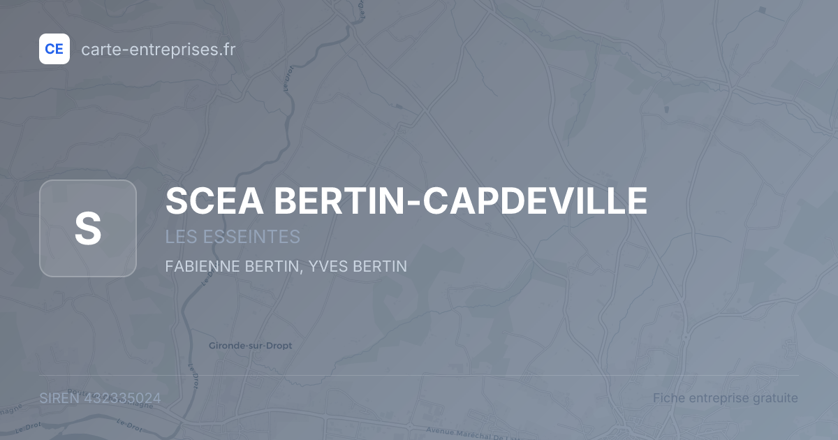 SCEA BERTIN-CAPDEVILLE — 432335024 — fiche entreprise