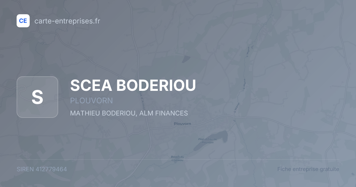 SCEA BODERIOU — 412779464 — fiche entreprise