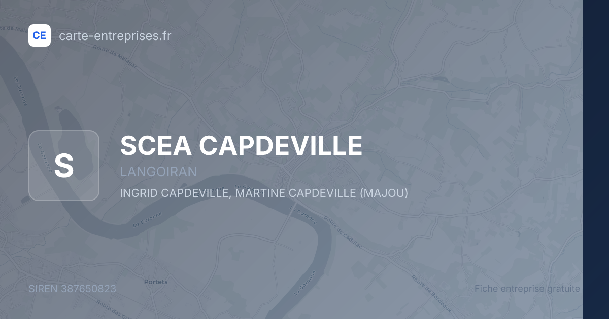 SCEA CAPDEVILLE — 387650823 — fiche entreprise