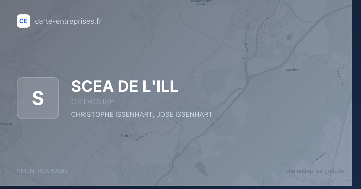 SCEA DE L'ILL — 353919962 — fiche entreprise