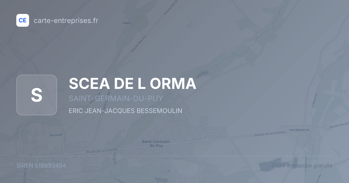 SCEA DE L ORMA — 518993464 — fiche entreprise
