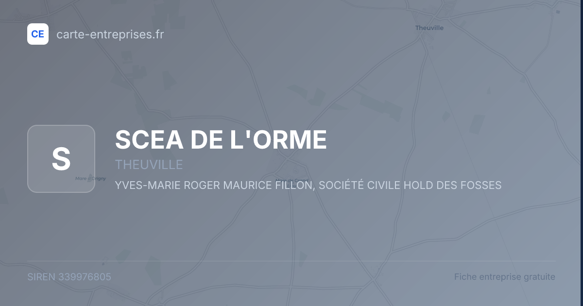 SCEA DE L'ORME — 339976805 — fiche entreprise
