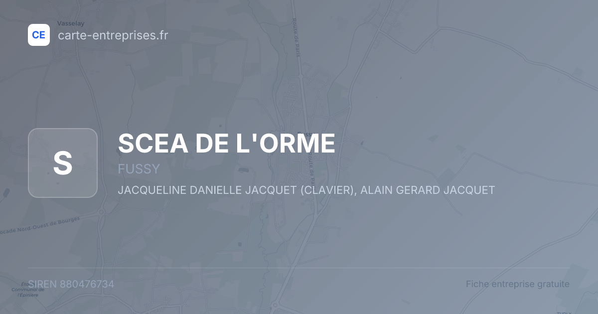 SCEA DE L'ORME — 880476734 — fiche entreprise