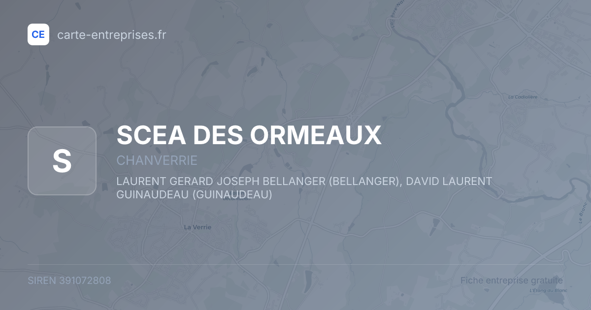 SCEA DES ORMEAUX — 391072808 — fiche entreprise