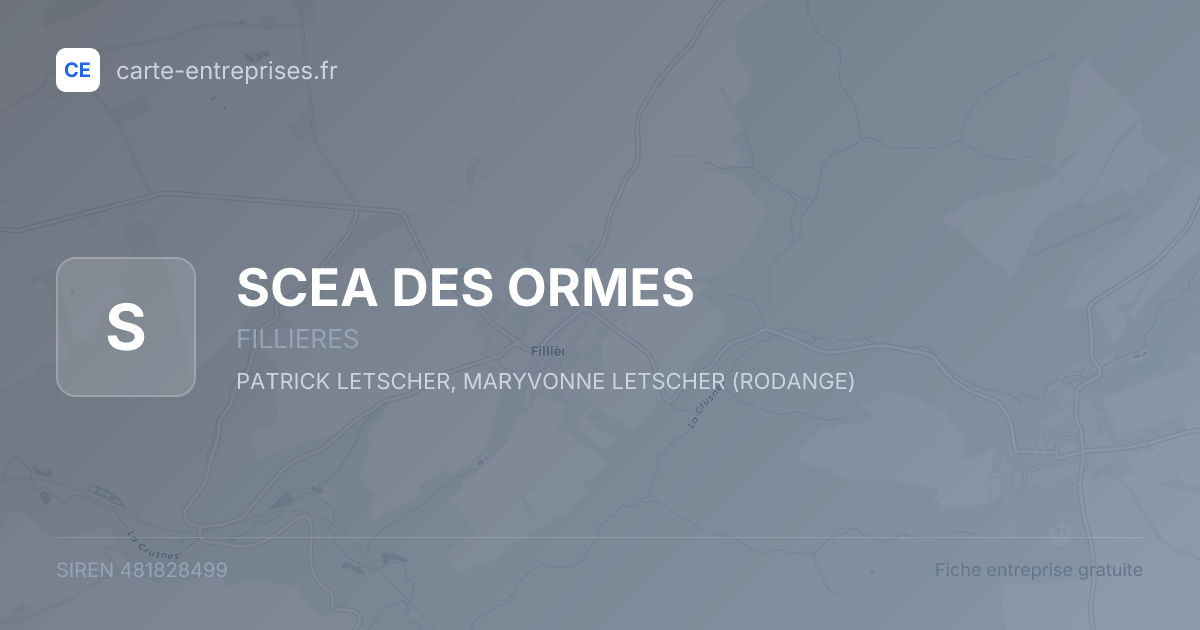 SCEA DES ORMES — 481828499 — fiche entreprise