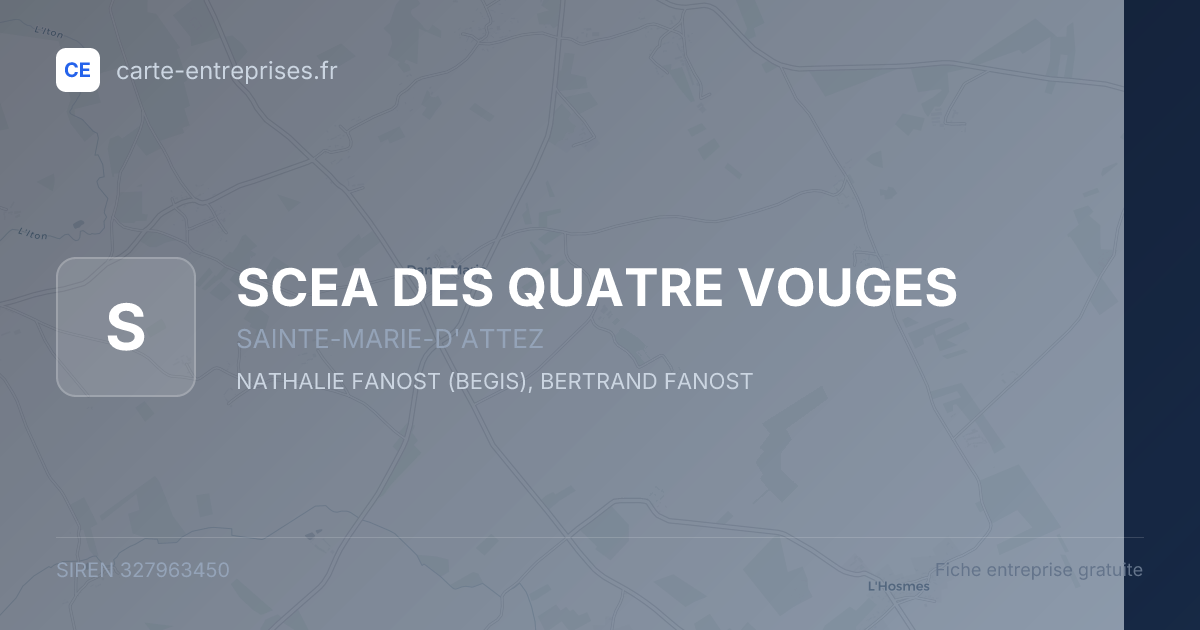 SCEA DES QUATRE VOUGES — 327963450 — fiche entreprise