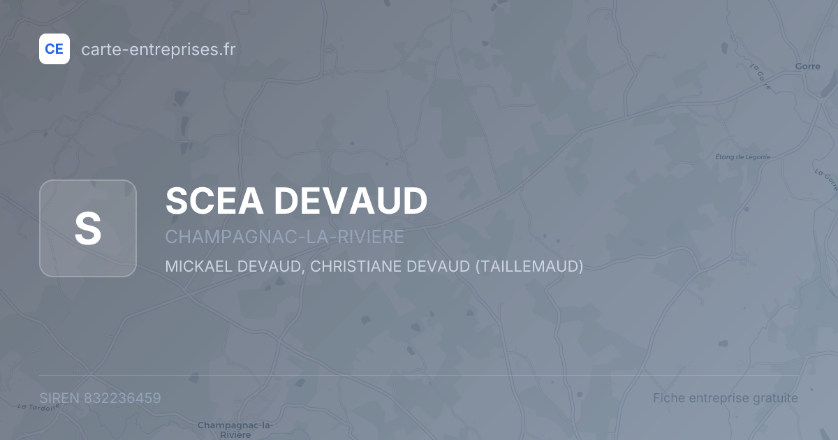 SCEA DEVAUD — 832236459 — fiche entreprise