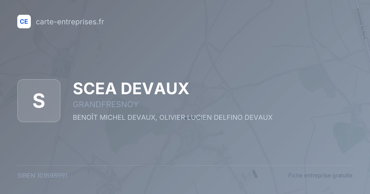 SCEA DEVAUX — 101698991 — fiche entreprise