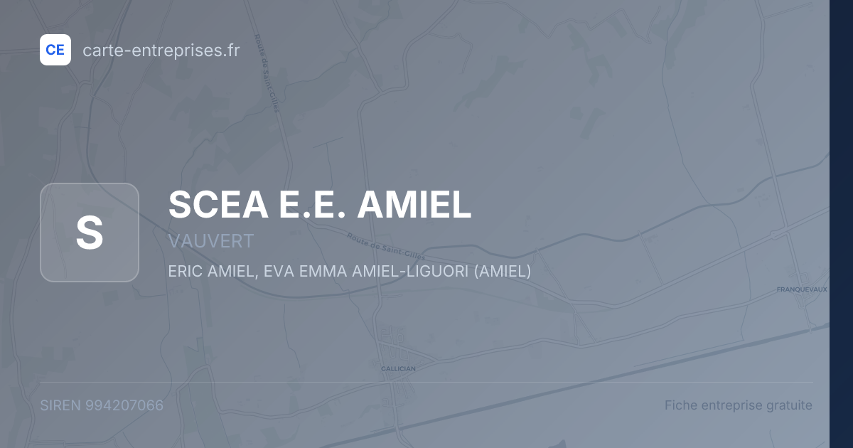 SCEA E.E. AMIEL — 994207066 — fiche entreprise