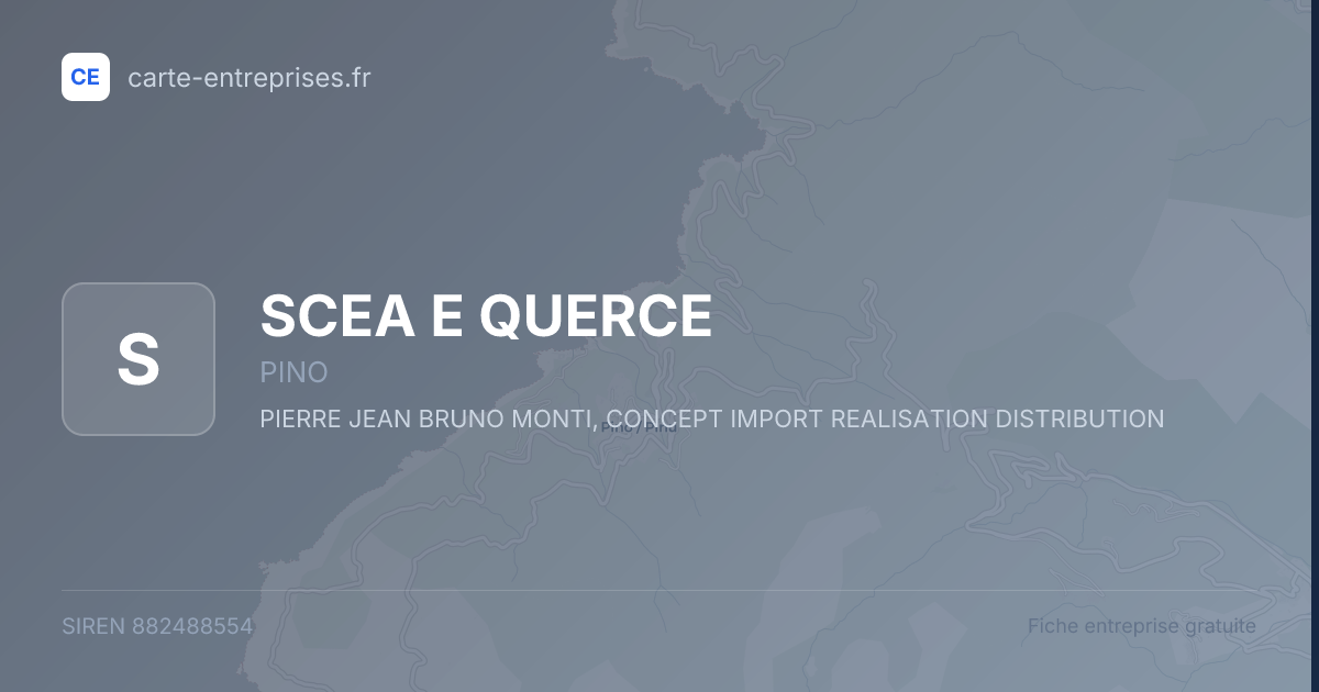 SCEA E QUERCE — 882488554 — fiche entreprise