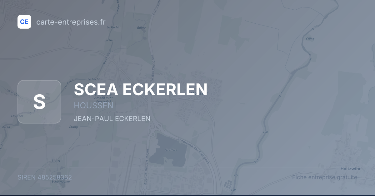 SCEA ECKERLEN — 485258362 — fiche entreprise