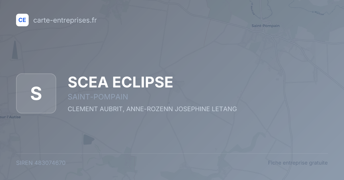 SCEA ECLIPSE — 483074670 — fiche entreprise