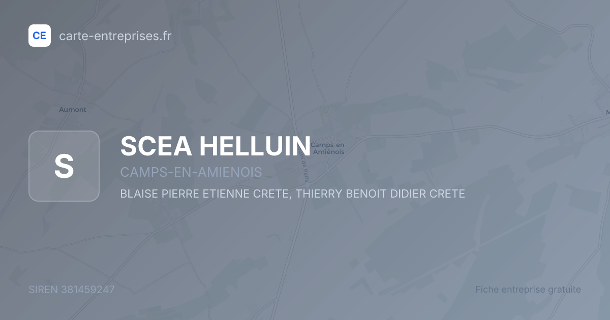 SCEA HELLUIN — 381459247 — fiche entreprise