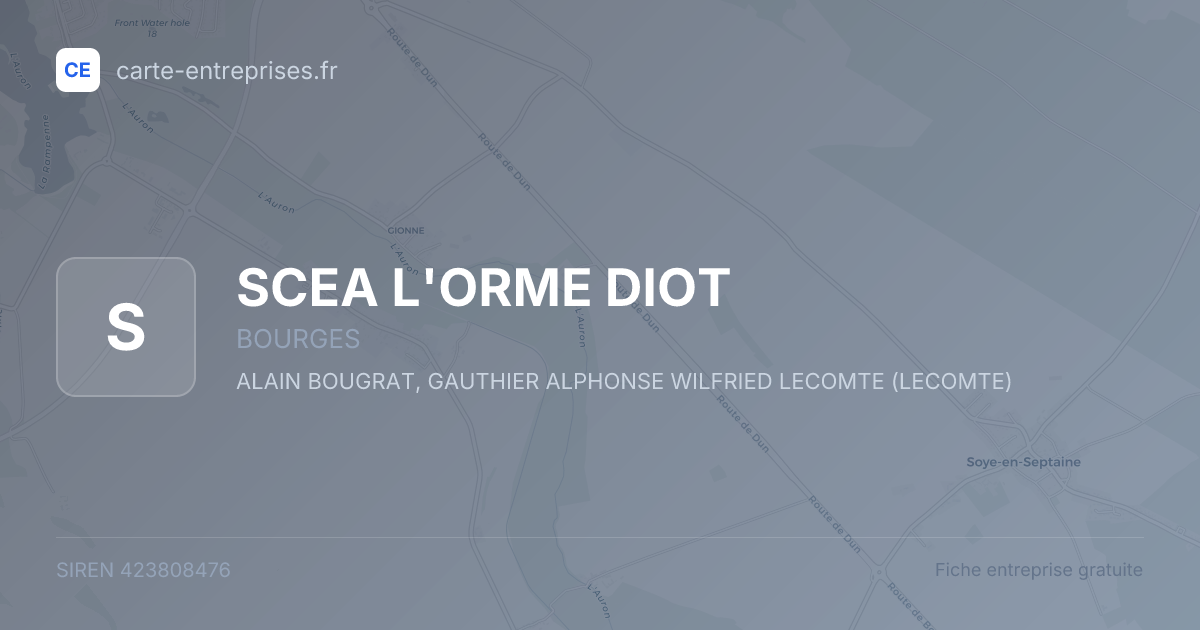 SCEA L'ORME DIOT — 423808476 — fiche entreprise
