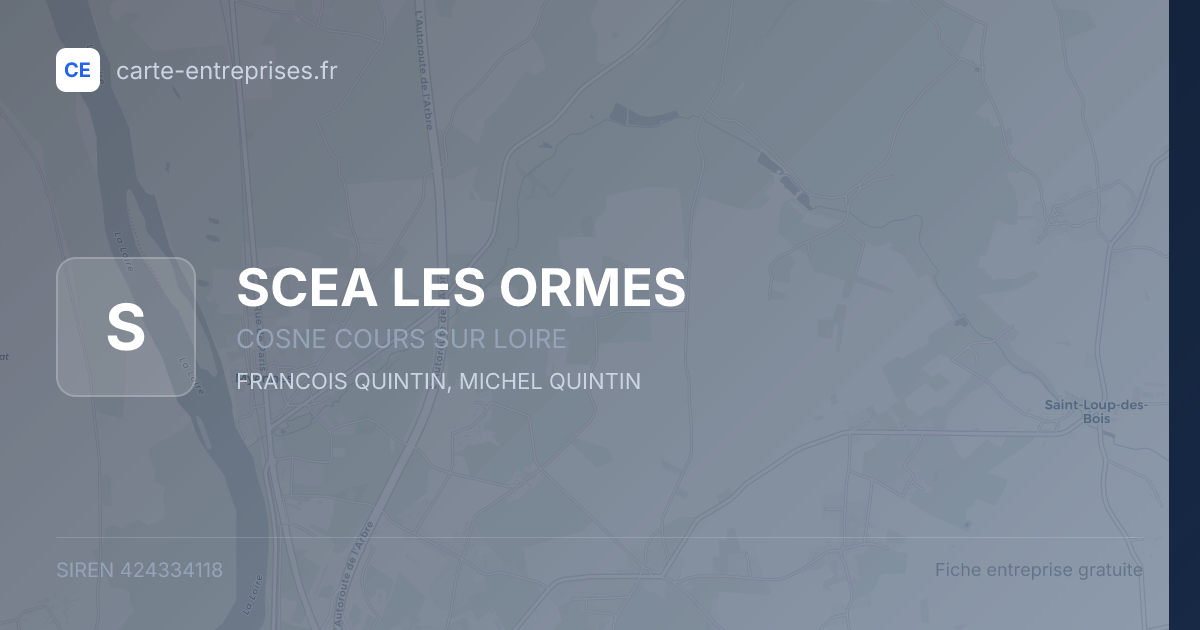 SCEA LES ORMES — 424334118 — fiche entreprise