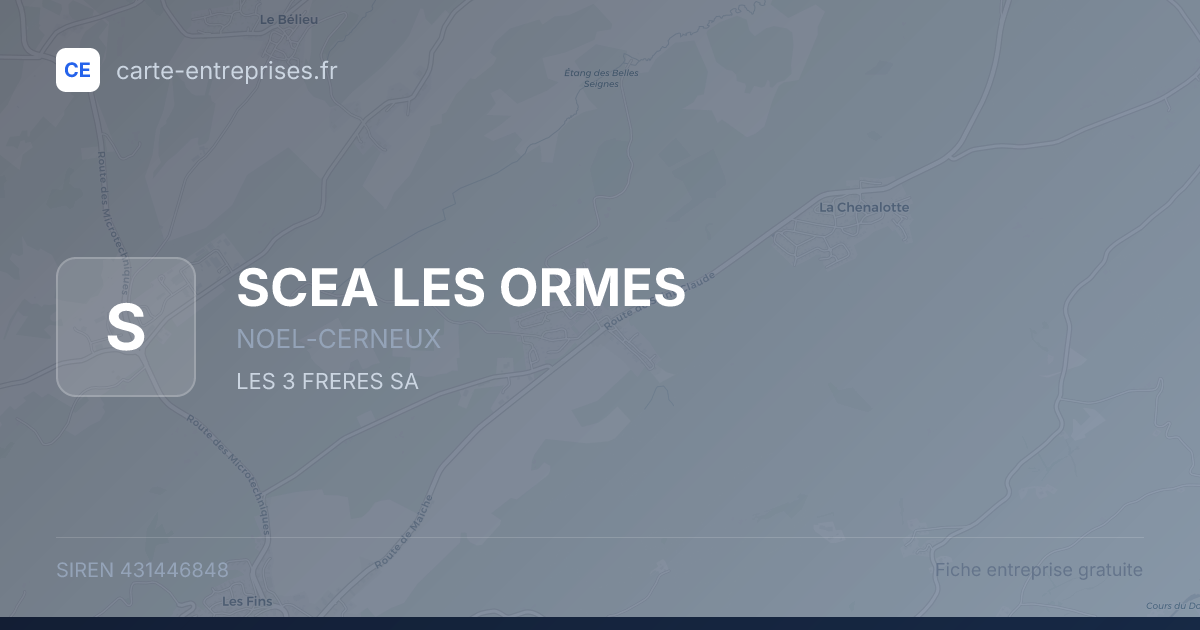 SCEA LES ORMES — 431446848 — fiche entreprise