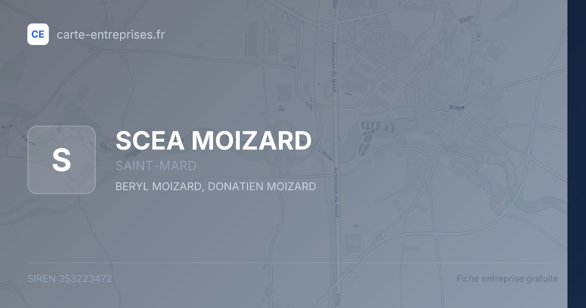 SCEA MOIZARD — 353223472 — fiche entreprise