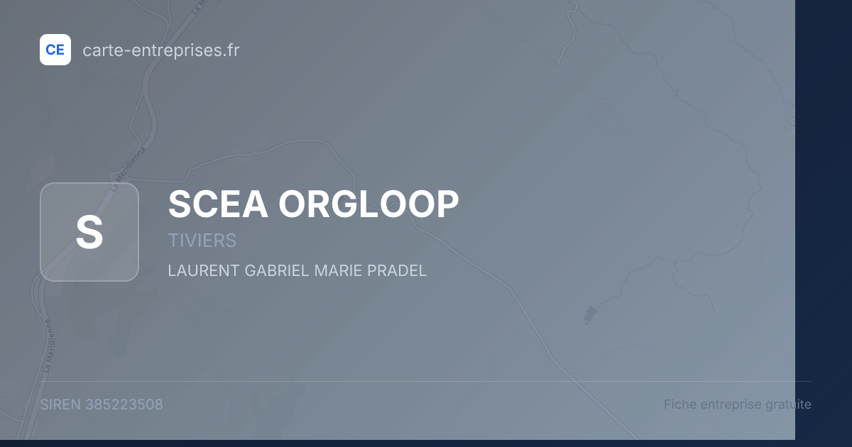 SCEA ORGLOOP — 385223508 — fiche entreprise