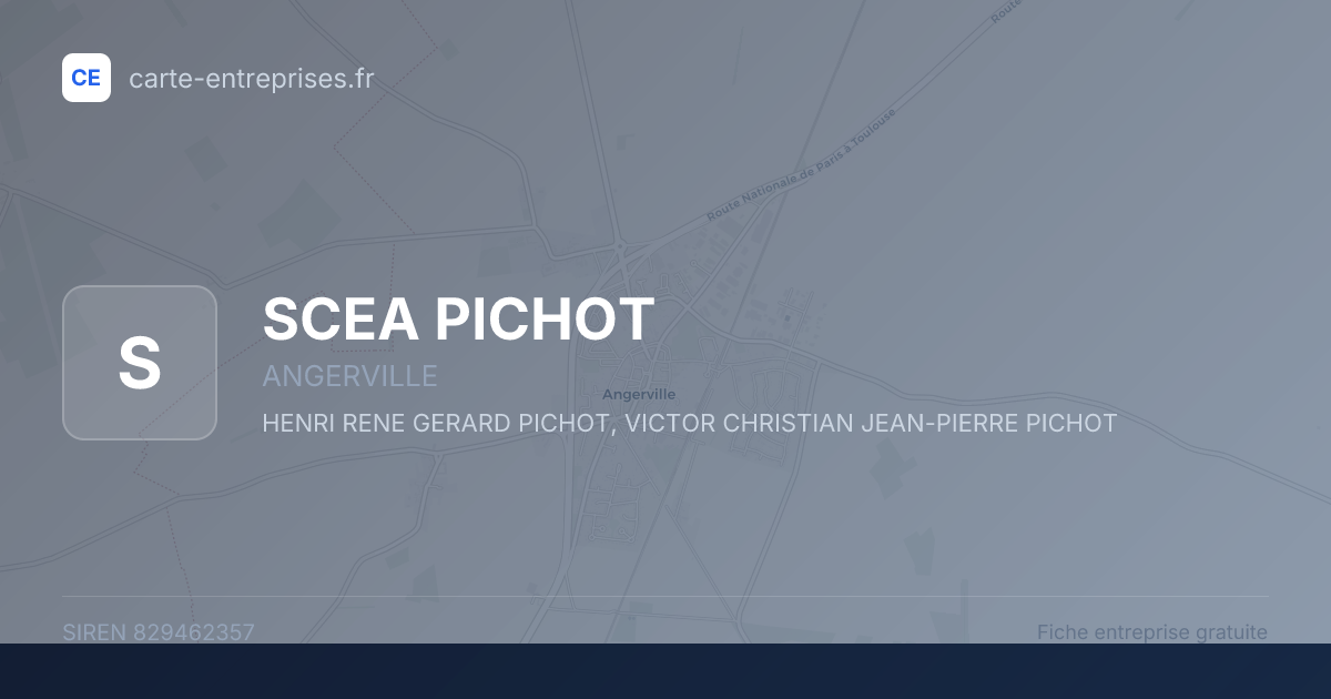 SCEA PICHOT — 829462357 — fiche entreprise