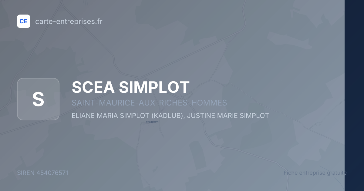 SCEA SIMPLOT — 454076571 — fiche entreprise