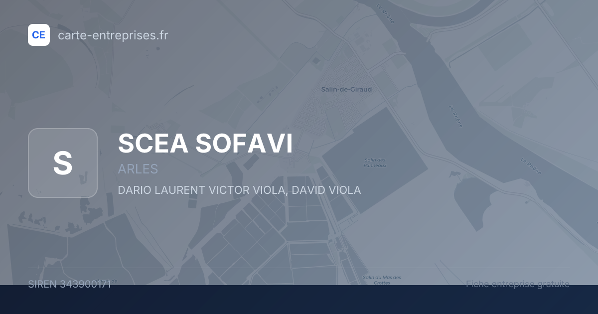 SCEA SOFAVI — 343900171 — fiche entreprise