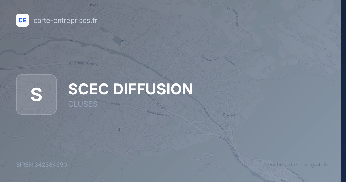 SCEC DIFFUSION — 342384690 — fiche entreprise