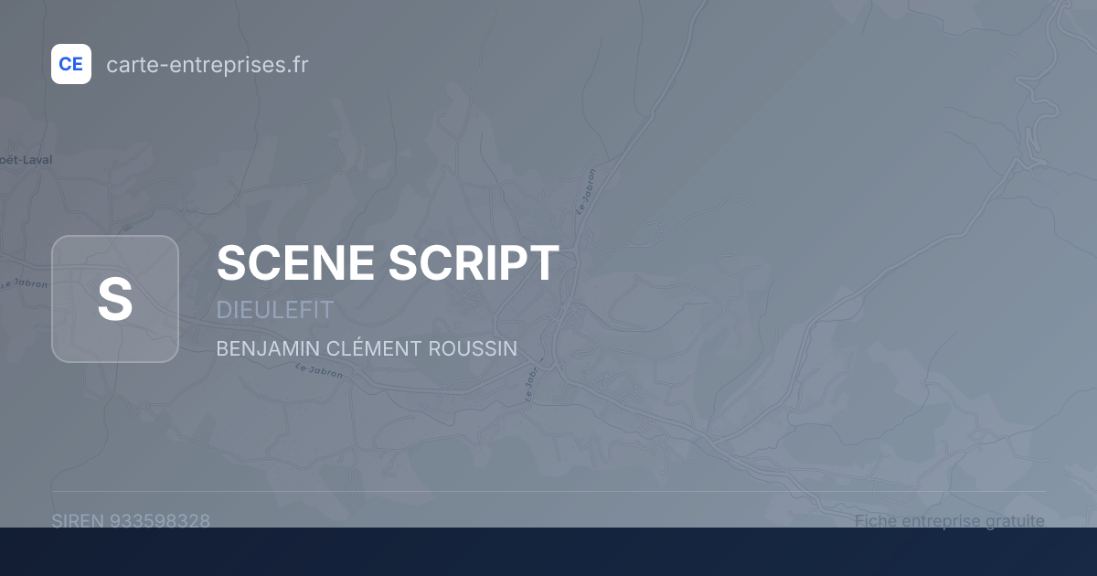 SCENE SCRIPT — 933598328 — fiche entreprise