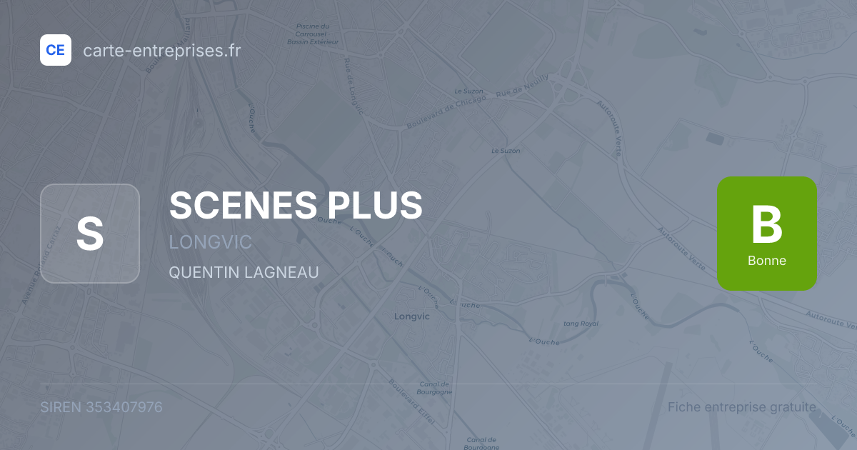 SCENES PLUS — 353407976 — fiche entreprise