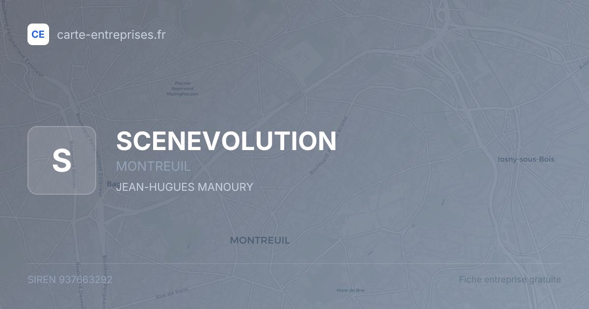 SCENEVOLUTION — 937663292 — fiche entreprise