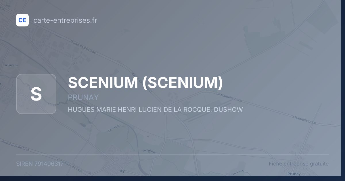 SCENIUM — 791406317 — fiche entreprise