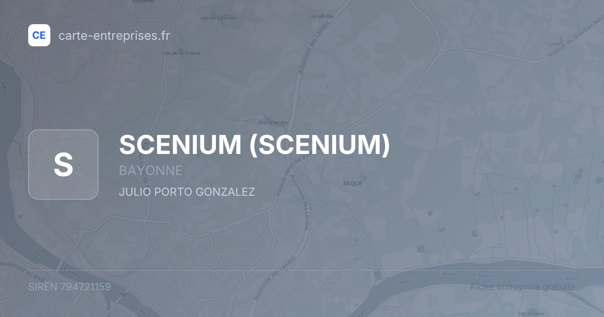 SCENIUM — 794721159 — fiche entreprise