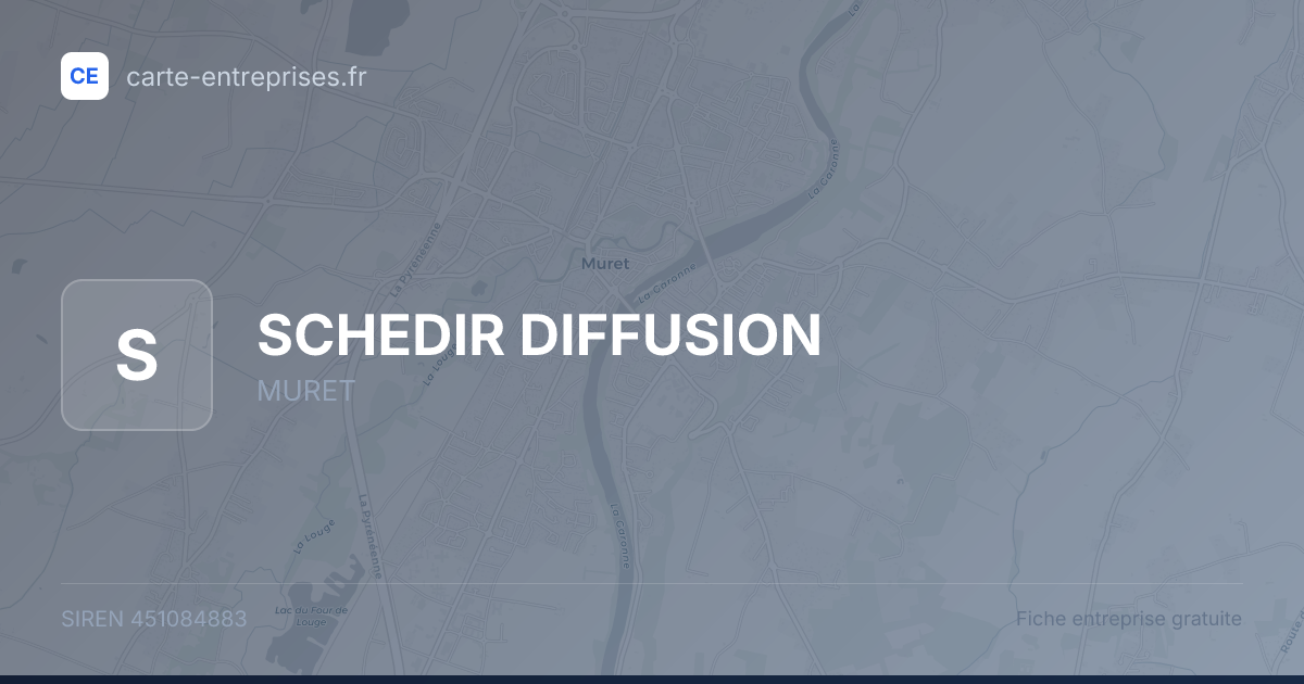 SCHEDIR DIFFUSION — 451084883 — fiche entreprise