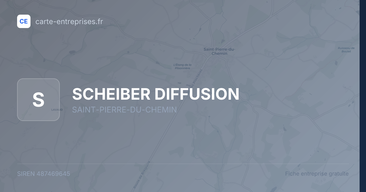 SCHEIBER DIFFUSION — 487469645 — fiche entreprise